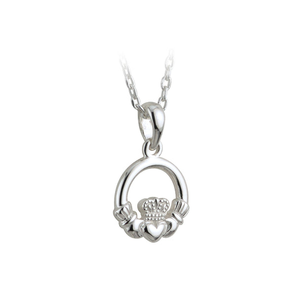 Kid's Sterling Silver Claddagh Necklace