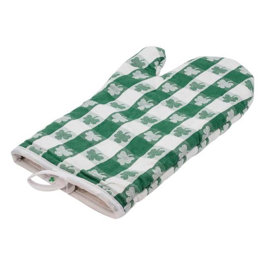 Shamrock Checkered Oven Mitt