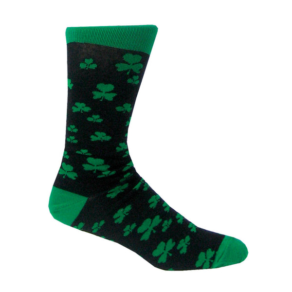 Black Adult Shamrock Sock