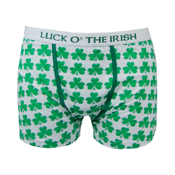 White Luck O' the Irish Shamrock Boxer