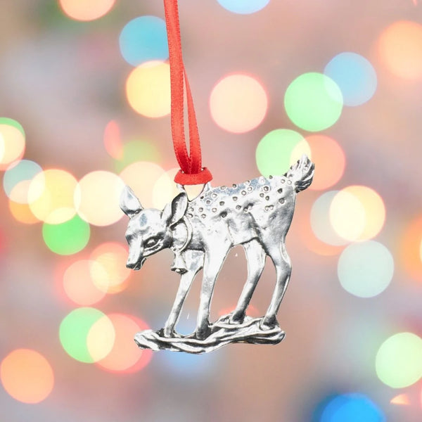 Classic Christmas Decoration in Pewter - Deer