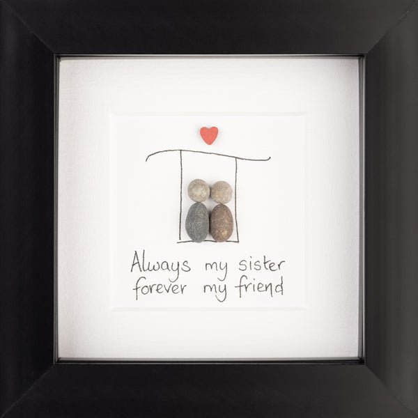 Always My Sister Irish Pebble Art - 4"x4" - The Celtic Gift Store - Decor