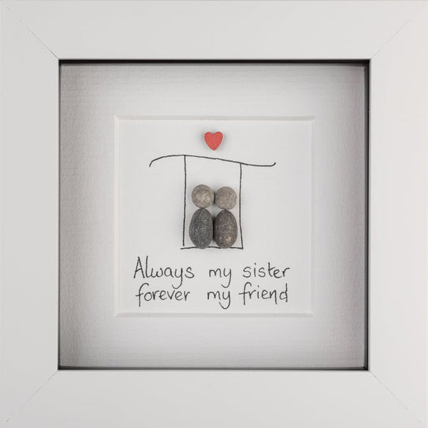Always My Sister Irish Pebble Art - 4"x4" - The Celtic Gift Store - Decor