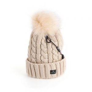Aran Bobble Hat - Cream - The Celtic Gift Store - Hats