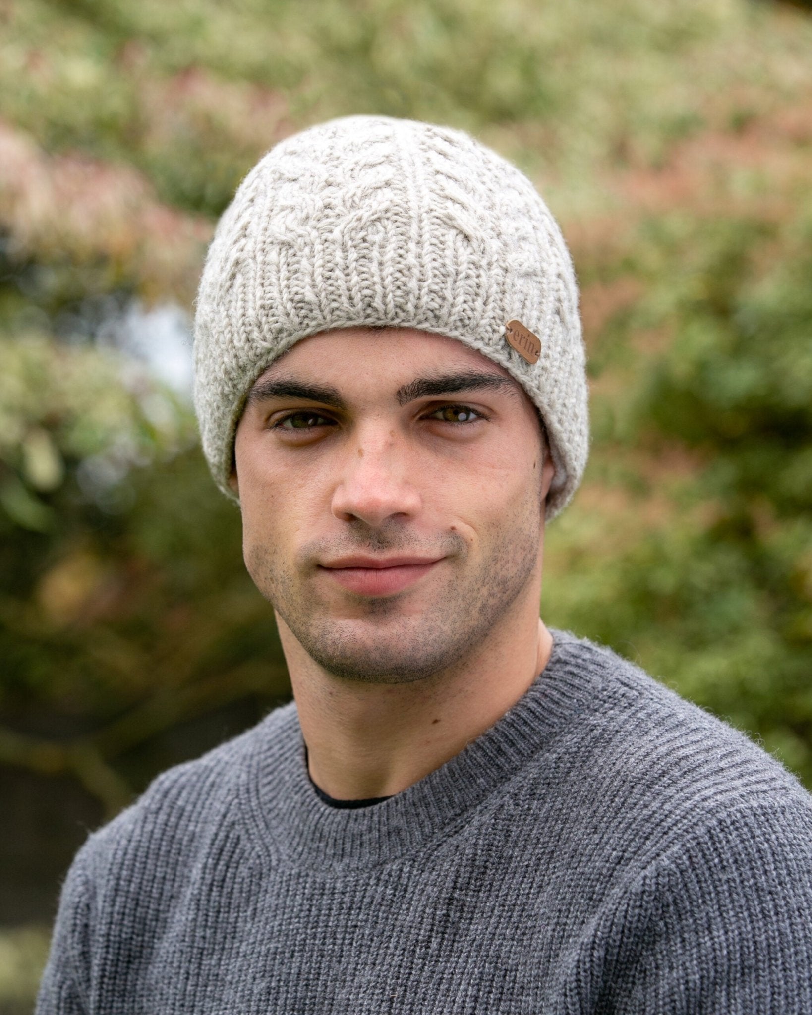 Aran Cable Pullon Hat - Oatmeal - The Celtic Gift Store - Clothing Accessories