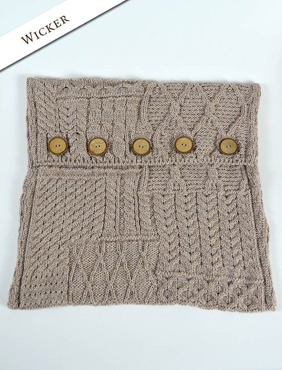 Aran - Knit Cushion Cover 'Wicker' - The Celtic Gift Store - 