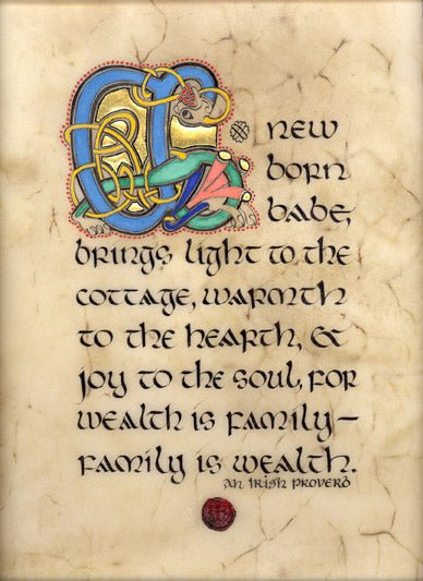 Baby Blessing 8x10 Framed - The Celtic Gift Store - Decor