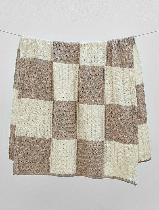 Beige and Cream Patchwork Throw - The Celtic Gift Store - Blankets and Bedding