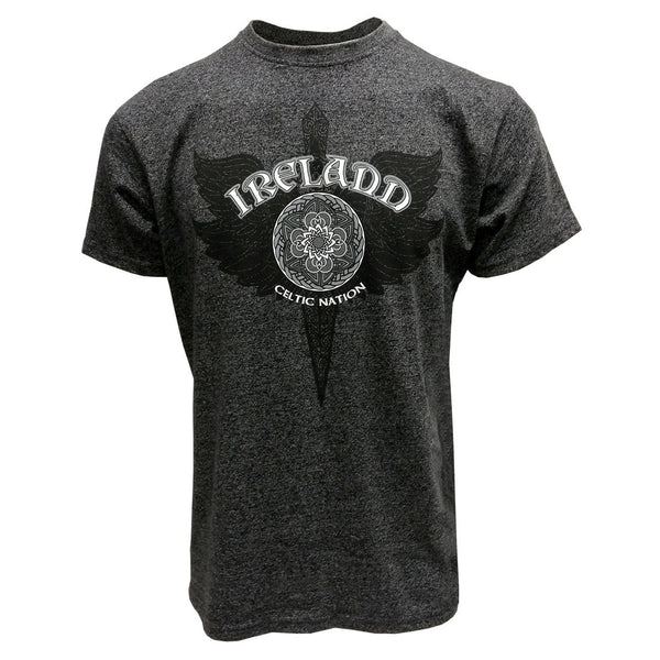 Black Grindle Ireland Dagger T-Shirt - The Celtic Gift Store - Shirts & Tops