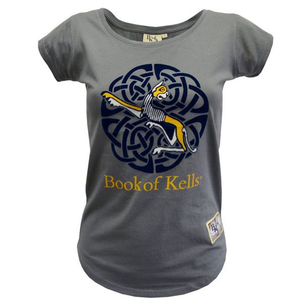 Book of Kells Lioness Flock Celtic Knot Ladies T-Shirt - The Celtic Gift Store - Clothing