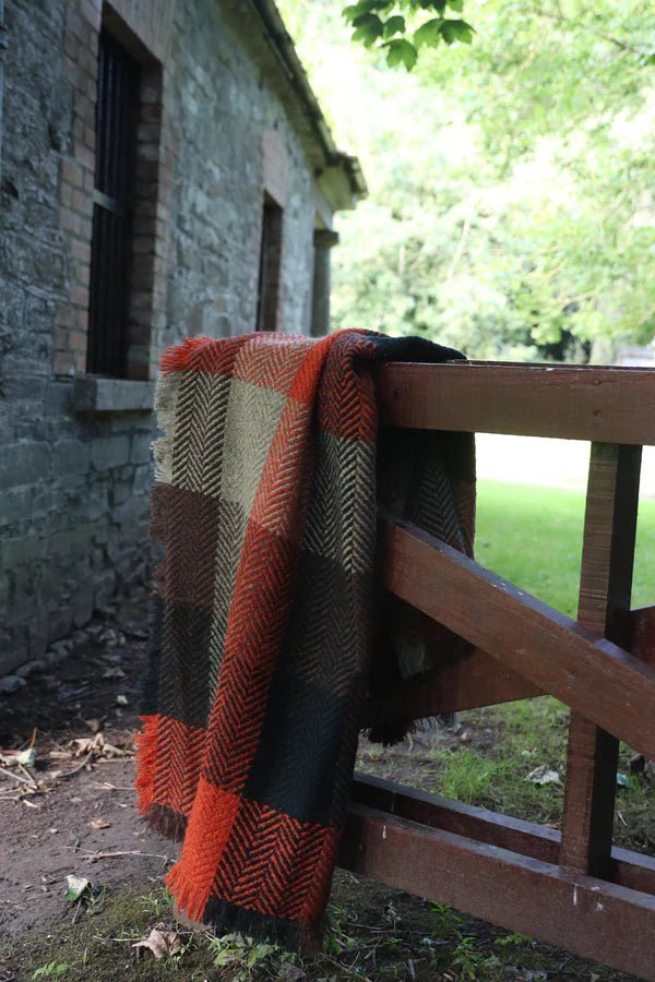 Branigan Weavers Throw - Multi Rust - The Celtic Gift Store - Blankets and Bedding