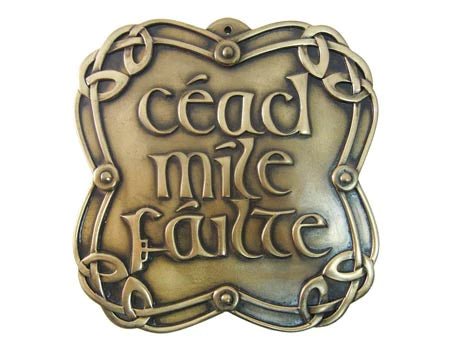 Bronze Cead Mile Failte Wall Plaque - The Celtic Gift Store - Decor