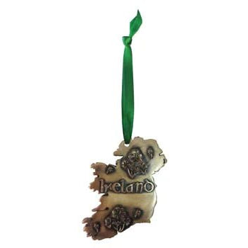 Bronze Map of Ireland Ornament - The Celtic Gift Store - Decor