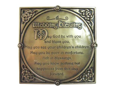 Bronze Wedding Blessing Wall Plaque - The Celtic Gift Store - Decor
