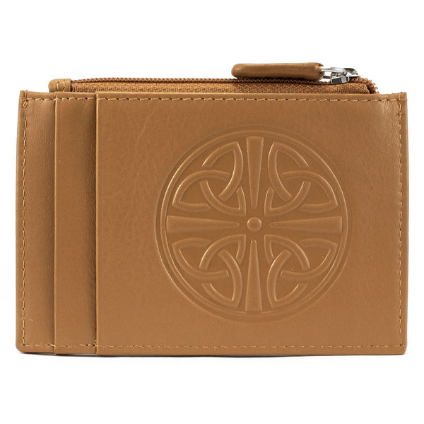 Celtic Knot Leather Wallet- Camel