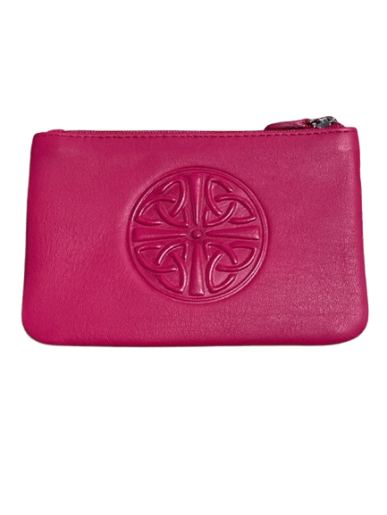 Celtic Knot Leather Coin Purse - Hot Pink - The Celtic Gift Store - Wallets