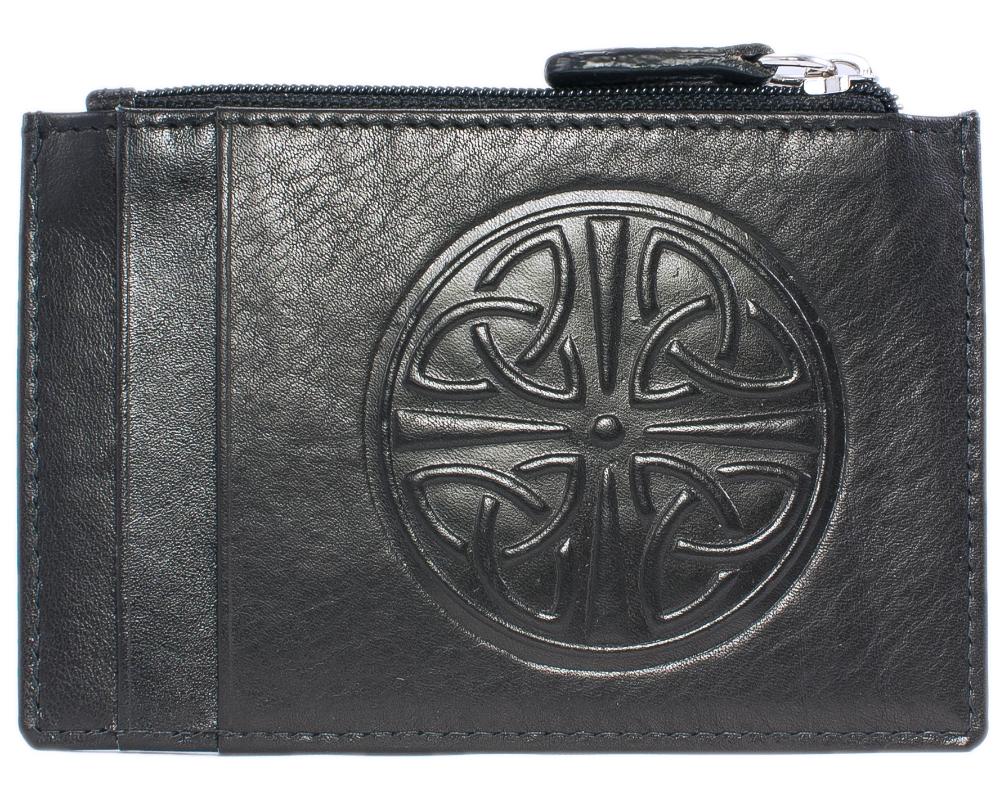 Celtic Knot Leather Wallet - Black - The Celtic Gift Store - Wallets