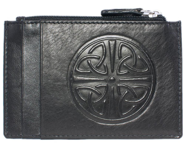 Celtic Knot Leather Wallet - Black - The Celtic Gift Store - Wallets