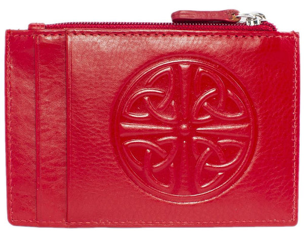 Celtic Knot Leather Wallet - Red - The Celtic Gift Store - Wallets
