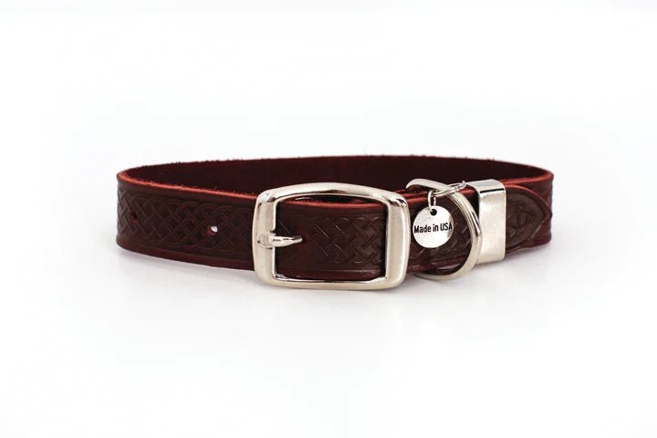 Celtic Leather Dog Collar - The Celtic Gift Store - Pet Supplies