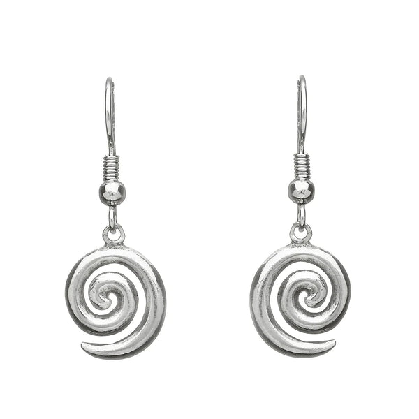 Celtic Legends Pewter Celtic Spiral Earrings - The Celtic Gift Store - Earrings
