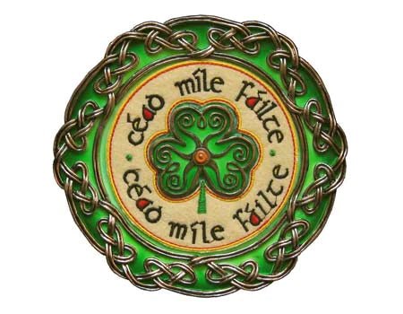 Celtic Threads Cead Mile Failte Embroidered Wall Plaque - The Celtic Gift Store - Decor