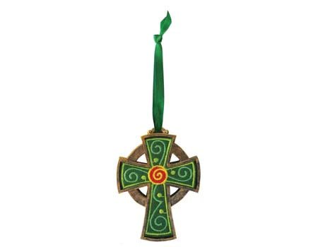 Celtic Threads Embroidered High Cross Ornament - The Celtic Gift Store - Decor