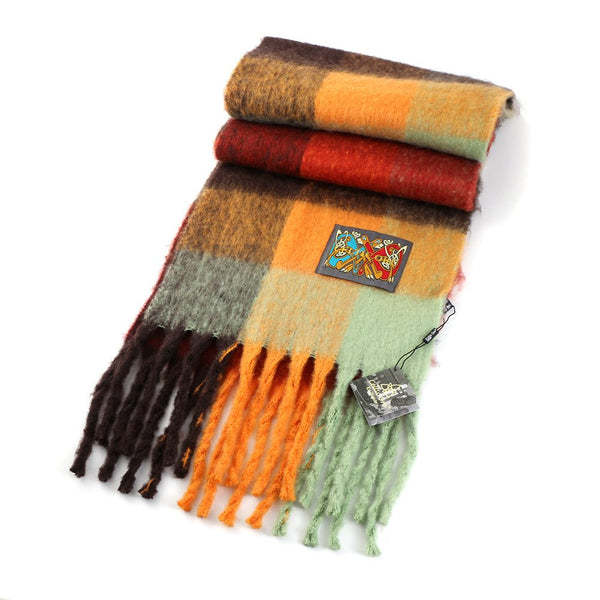 Chunky Scarf - Brown and Rust - The Celtic Gift Store - Scarves & Shawls