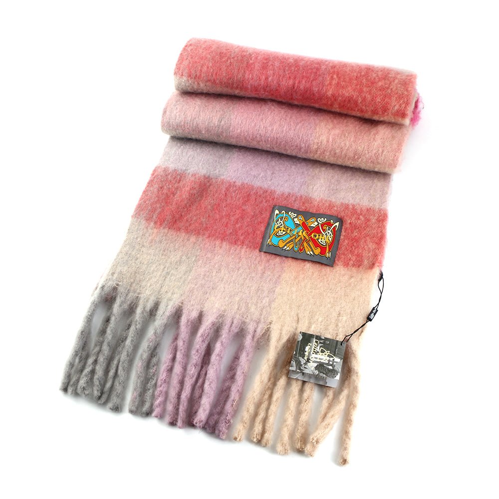 Chunky Scarf - Lilac and Pink - The Celtic Gift Store - Scarves & Shawls