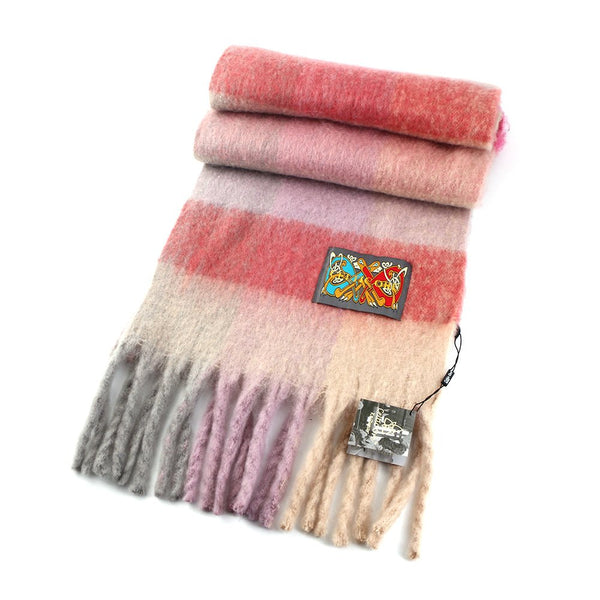 Chunky Scarf - Lilac and Pink - The Celtic Gift Store - Scarves & Shawls
