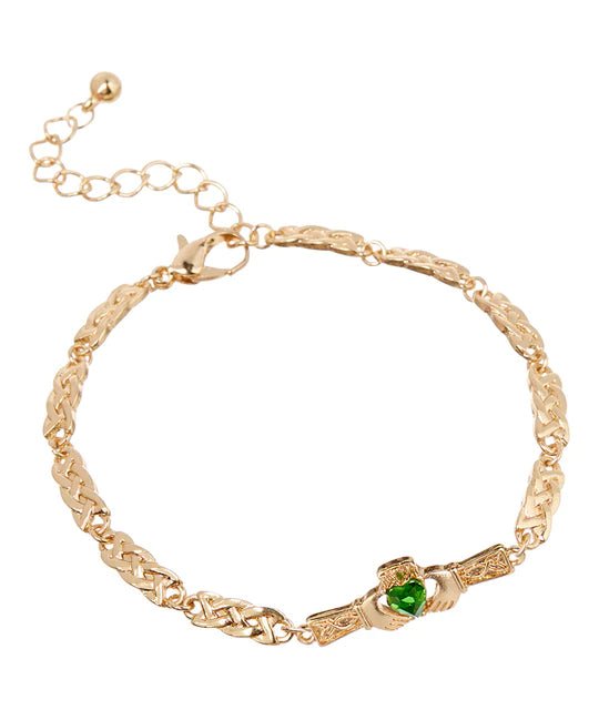 Claddagh Gold Anklet - The Celtic Gift Store - Jewelry