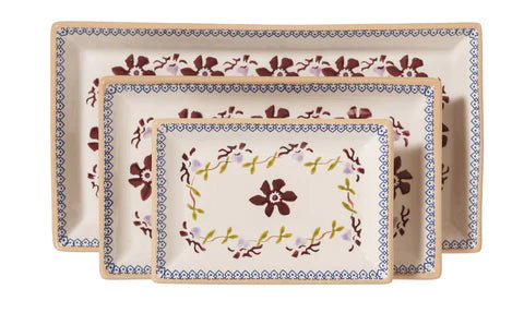 Clematis Set of 3 Serving Plates - The Celtic Gift Store - 
