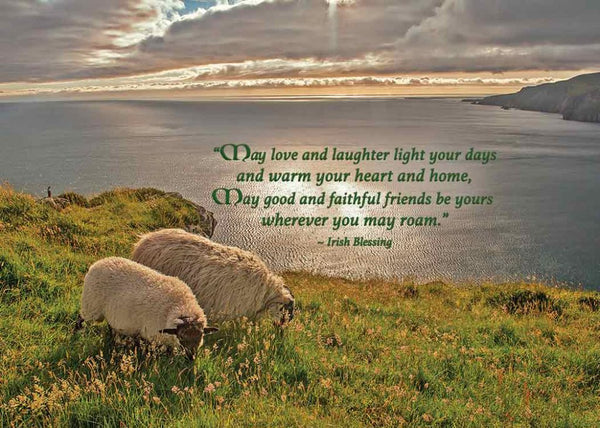 Coastal Sheep Thank You Friend Card - Irish Blessing - The Celtic Gift Store - Gift