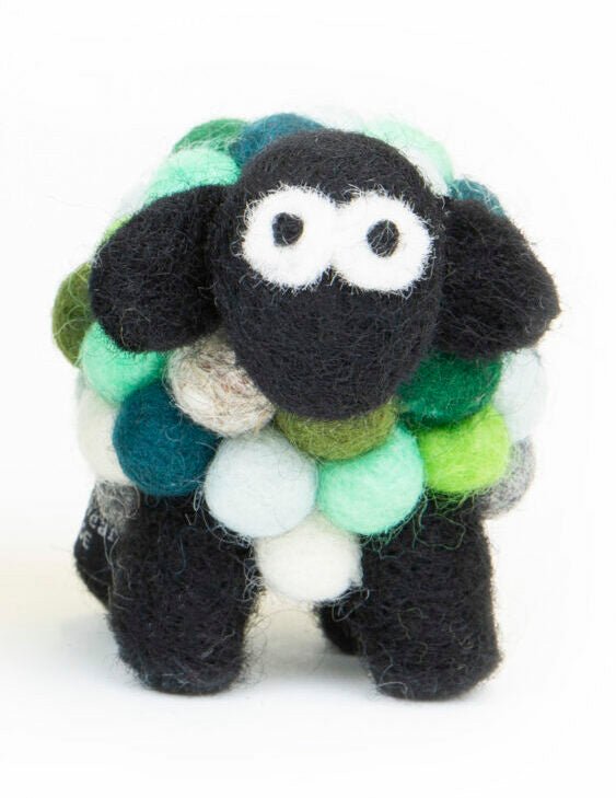 Collectible Felt Sheep - Shades of Green (Small) - The Celtic Gift Store - Decor