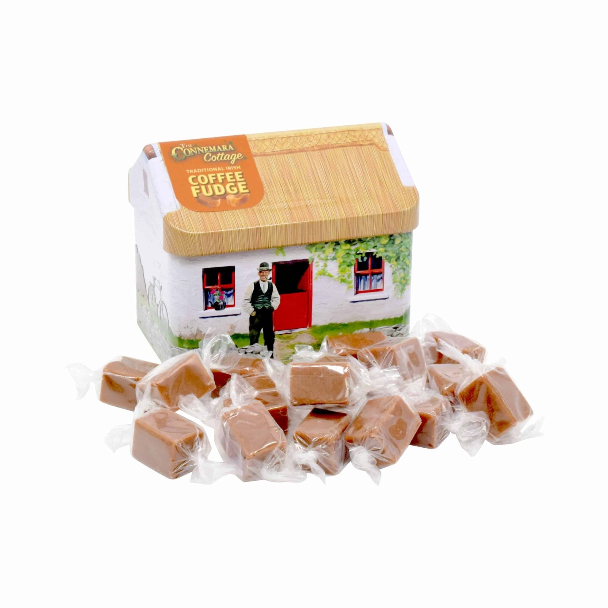 Connemara Cottage Tin of Traditional Irish Coffee Fudge - The Celtic Gift Store - Food