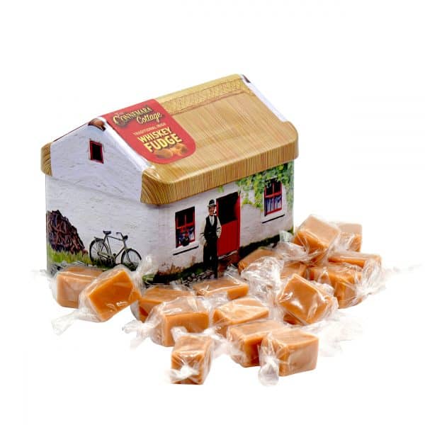 Connemara Cottage Tin of Whiskey Fudge - The Celtic Gift Store - Food
