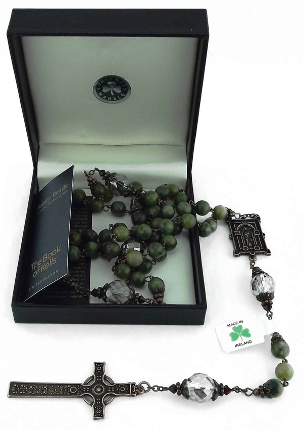 Connemara Marble Book of Kells Rosary - The Celtic Gift Store - Gift