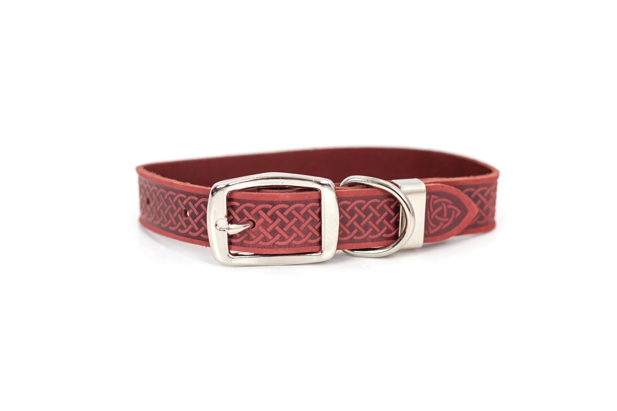 Celtic Leather Dog Collar