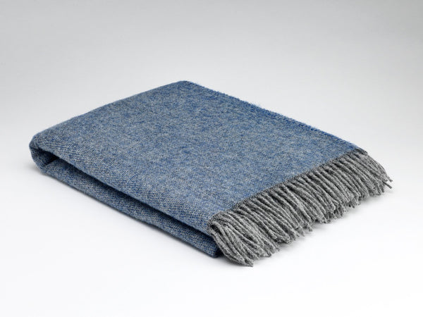Cosy Periwinkle McNutt Wool Throw - The Celtic Gift Store - Blankets and Bedding
