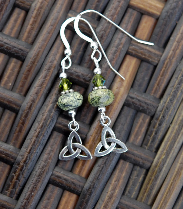 Cruthú Serpentine Trinity Knot Earrings - The Celtic Gift Store - Earrings