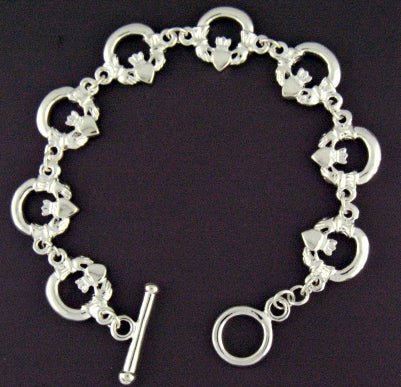 Double Sided Claddagh Bracelet - The Celtic Gift Store - 