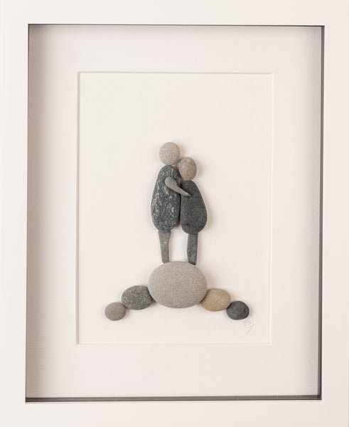 Embrace Irish Pebble Art - 8"x10" Shadowbox Frame - The Celtic Gift Store - Decor