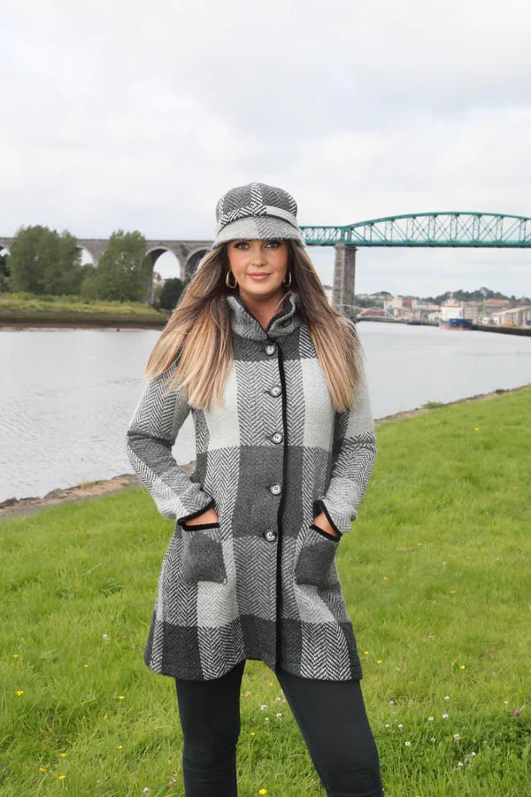 Emma Coat - Donegal Grey - The Celtic Gift Store - Clothing
