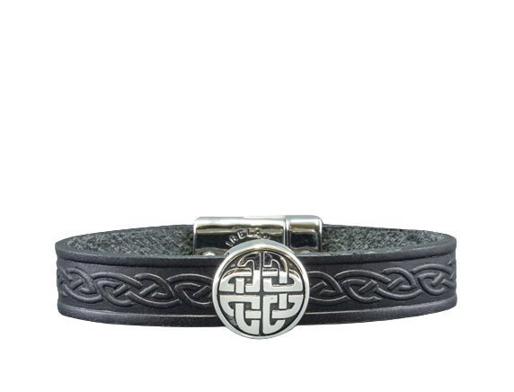 Lee River Celtic Knot Leather Cuff Bracelet