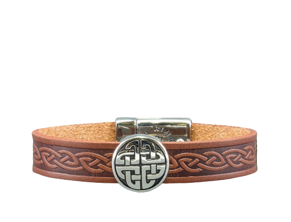 Lee River Celtic Knot Leather Cuff Bracelet