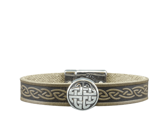 Lee River Celtic Knot Leather Cuff Bracelet