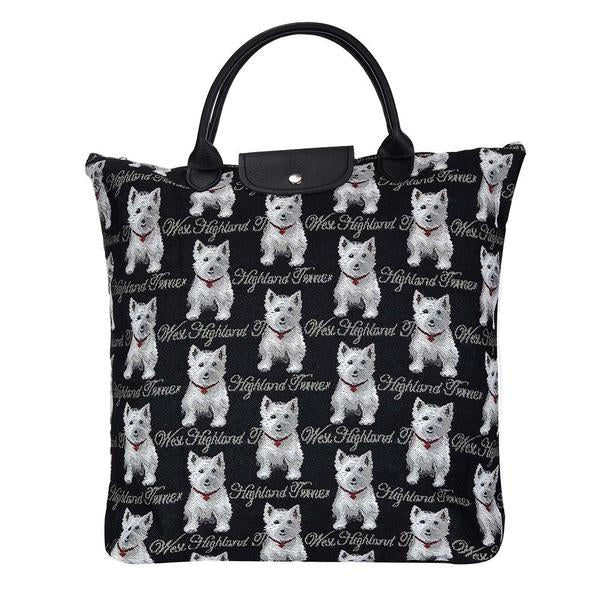 Fold Away Shopping Bag - Westie - The Celtic Gift Store - Handbags