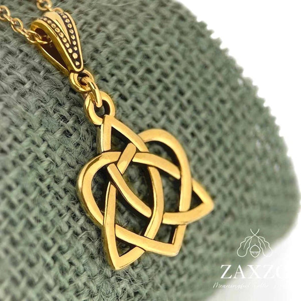 Gold Sister Knot Pendant - The Celtic Gift Store - 