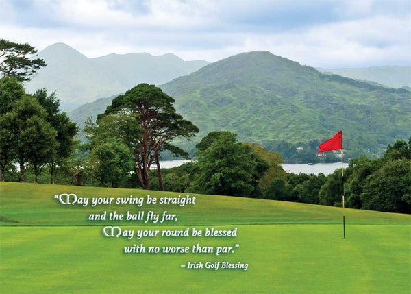 Golf Course Birthday Card - Irish Golf Blessing - The Celtic Gift Store - Gift