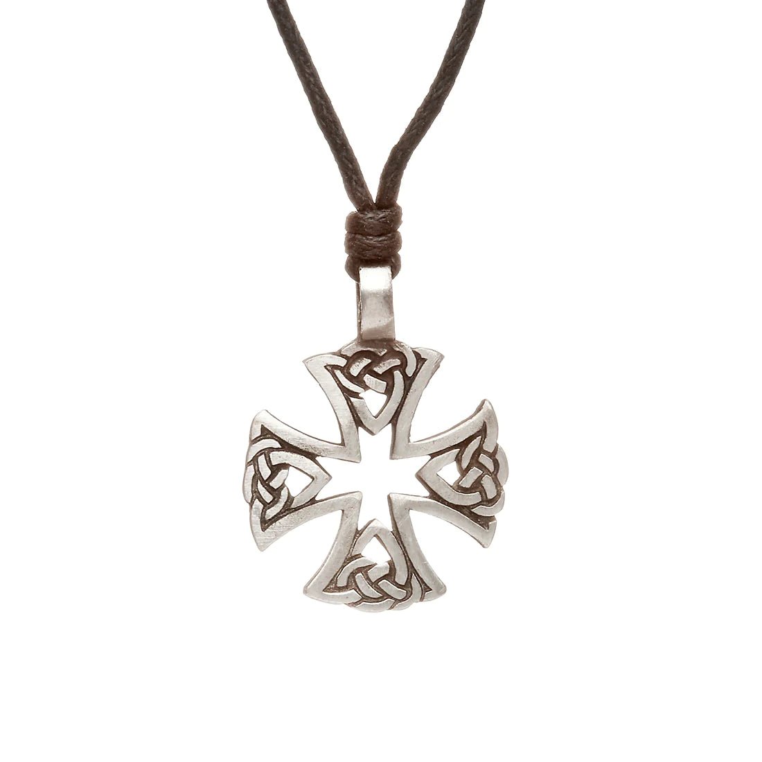 Green Legend Pewter Celtic Knot Cross Necklace - The Celtic Gift Store - Necklaces